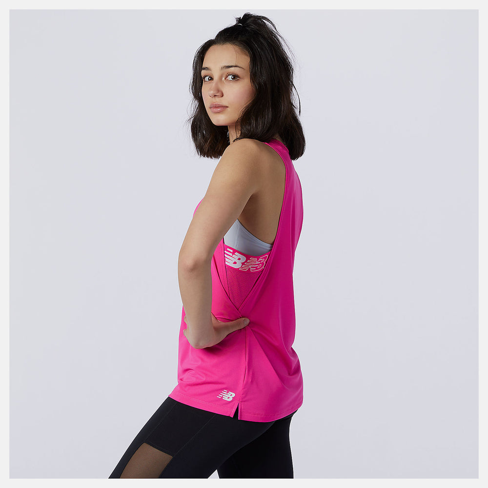 Pink Glo Relentless Sweat Tank / New Balance Women